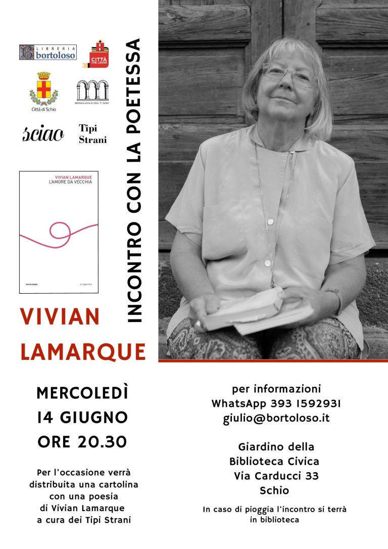 Locandina incontro con Vivian Lamarque