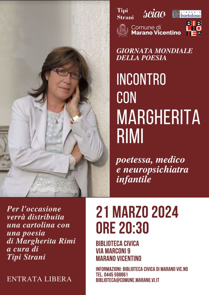 Locandina incontro con Margherita Rimi