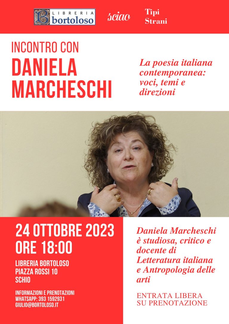 Locandina incontro con Daniela Marcheschi